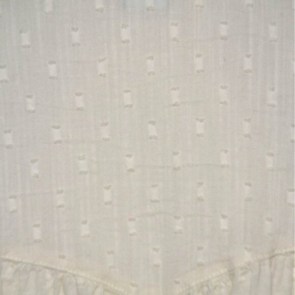 Old Navy Top XXL Plus Pintuck Blouse Cottagecore Peasant Cream Swiss Dot Casual - Picture 6 of 9